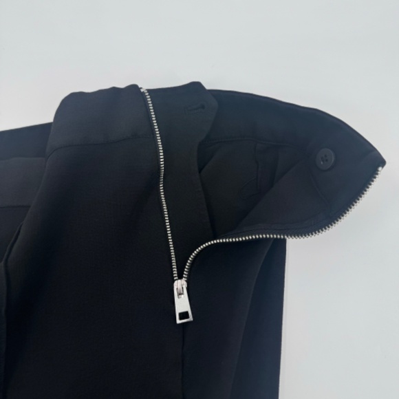 Everlane Pants Women 12 Black Skinny Stretch Zipper Mid Rise Office Career Ankle - Picture 8 of 12